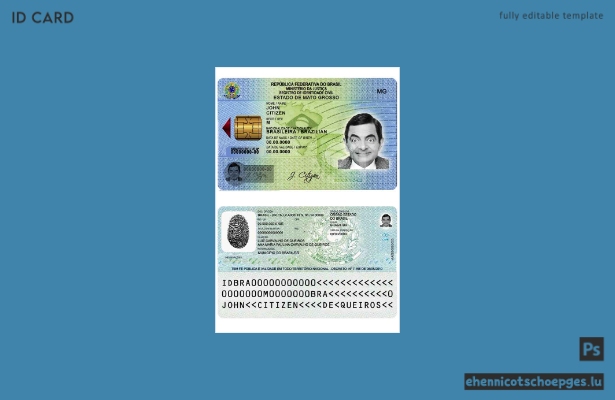 Brasilianischer Personalausweis aus dem Jahr 2009 – Beispielvorschau